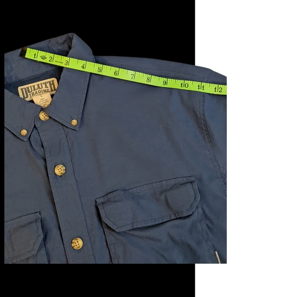 Duluth Trading Company Mens Vented Back Long Sleeve Button Down  L - Picture 6 of 16